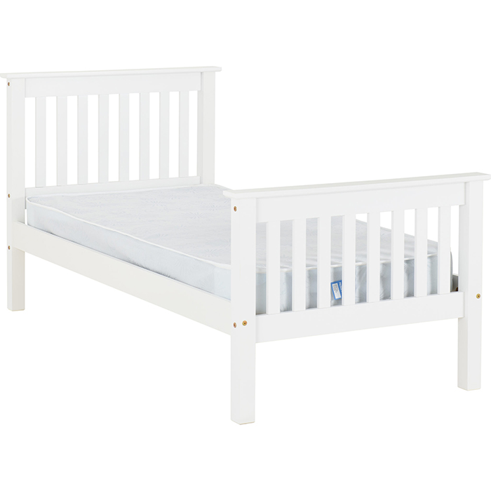 Monaco 3' Bed Low Foot End White